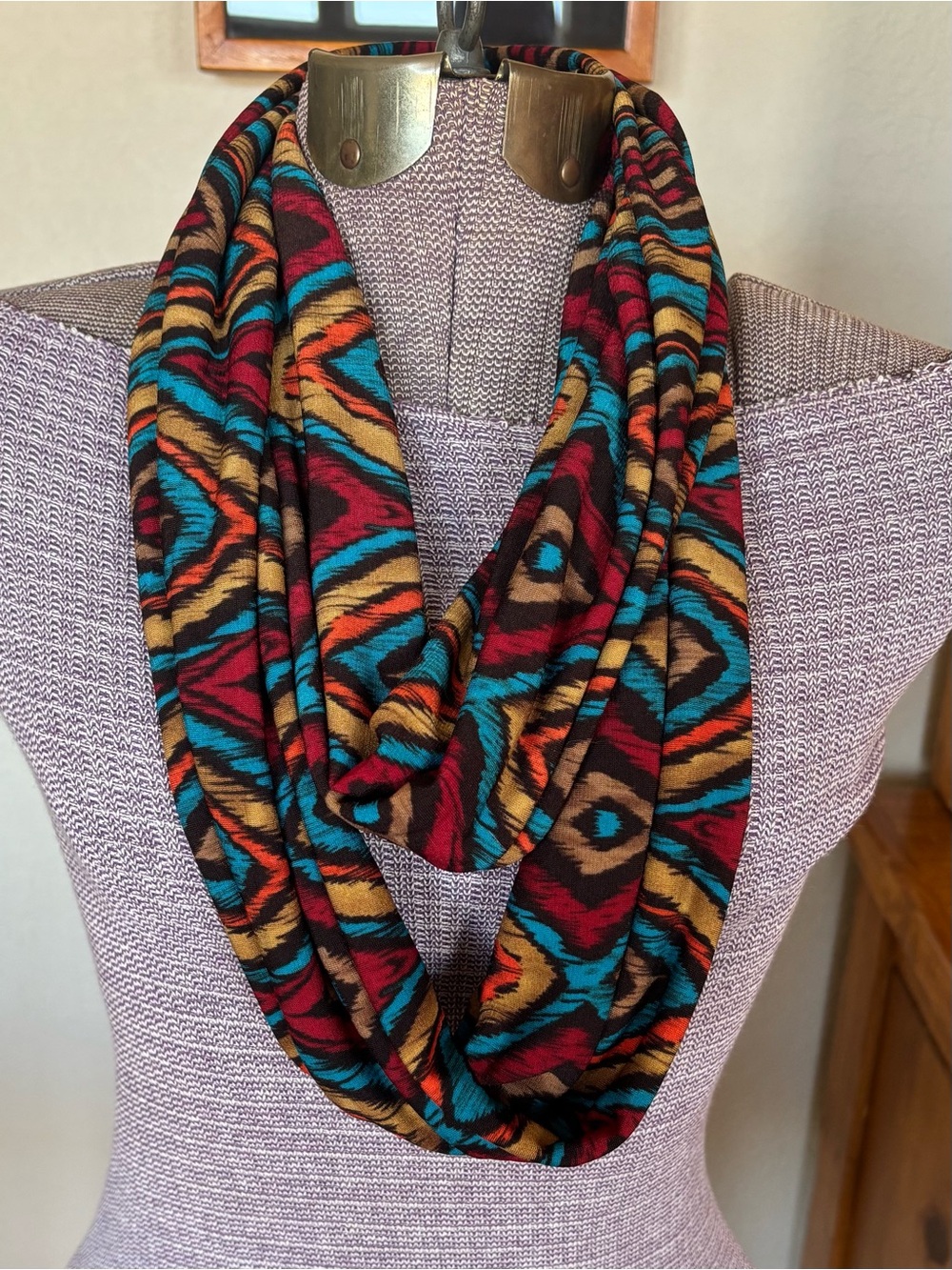 Desert print Infinity personally handmade scarf. Perfect casual wear with jeans! - Picture 1 of 4